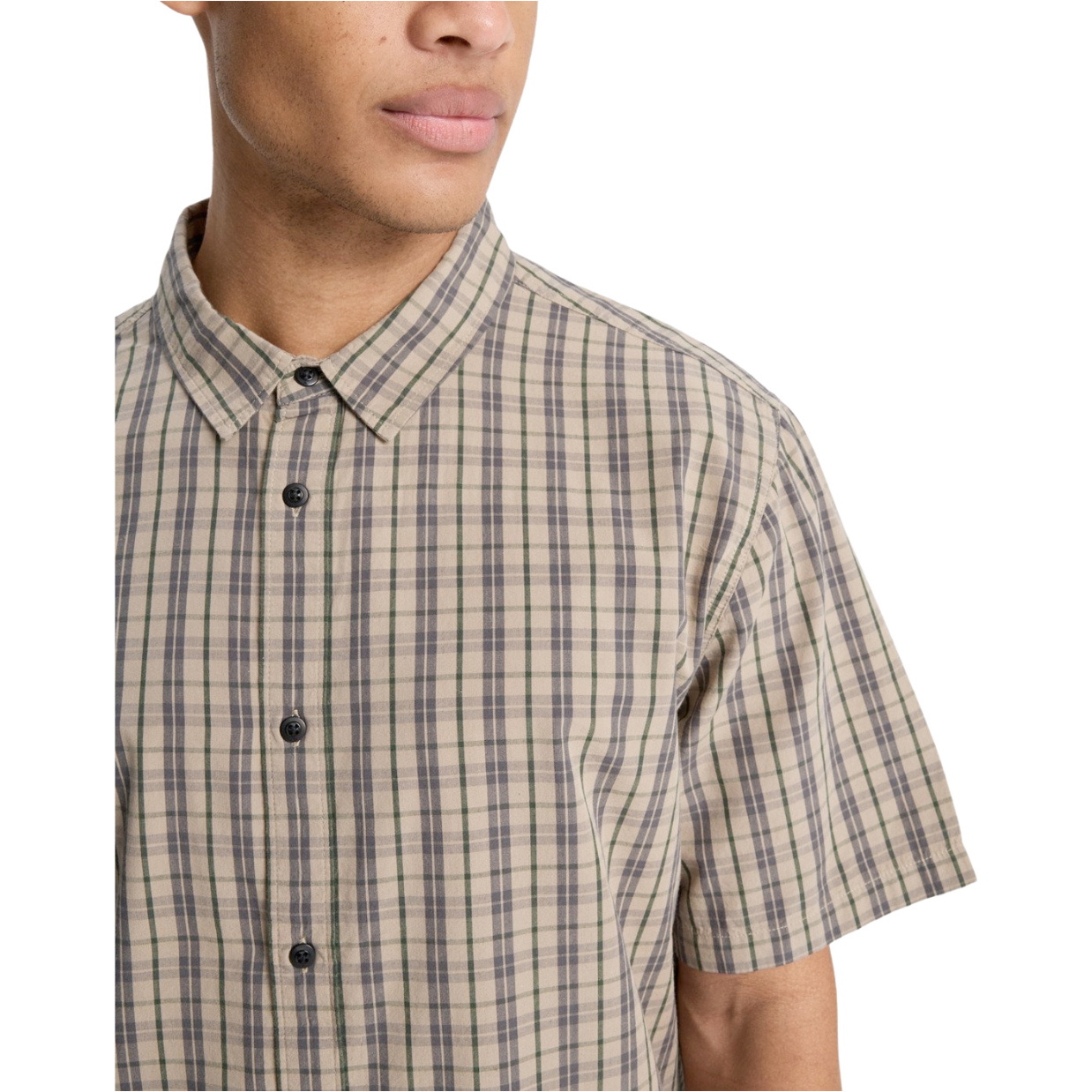 2026 Quiksilver Mens Stonetown Shirt EQYWT04674 - Seneca Check Stonetown